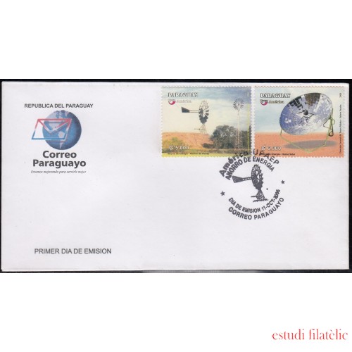 Upaep Paraguay 2961/62 2006 Molino de Viento SPD FDC Sobre Primer Día