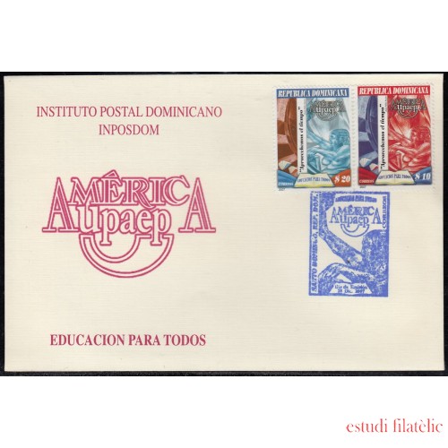 Upaep Rep Dominicana 1527/28 2007 Educación para todos SPD FDC Sobre Primer Día