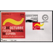 Upaep España 4438 2008 Doce de Octubre fiesta Nacional SPD FDC Sobre Primer Día