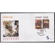 Upaep Suriname HB 168 2008 Carnaval Fiestas Nacionales SPD FDC Sobre Primer Día