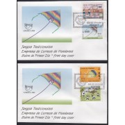 Upaep Honduras 1334/37 2009 Trompo Rayuela Papalote SPD FDC Sobre Primer Día