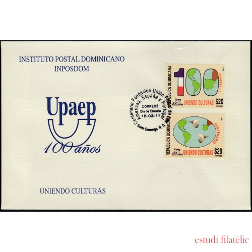 Upaep Rep Dominicana 1637/38 2011 Uniendo culturas SPD FDC Sobre Primer Día