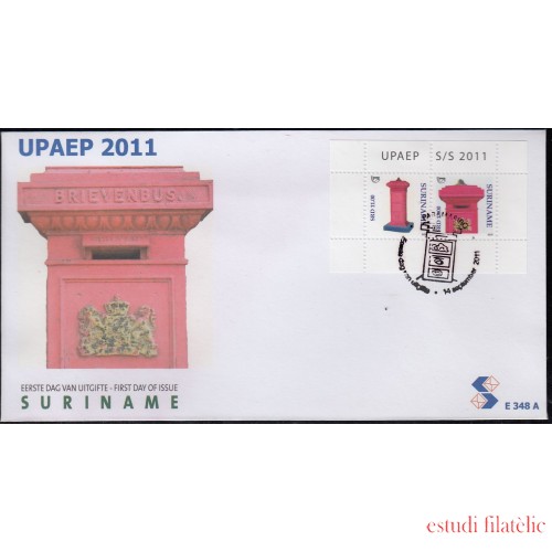 Upaep Suriname 2256/57 2011 Buzones SPD FDC Sobre Primer Día