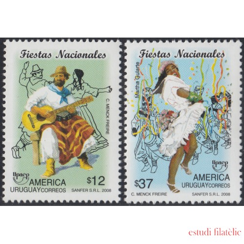 Upaep Uruguay 2377/78 2008 Fiestas Nacionales MNH 