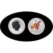 Australia 1 OZ onza 2014 Caballo Horse 1$ Color Plata Ag
