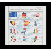 España Spain Minipliego 63 Países del Euro 1999