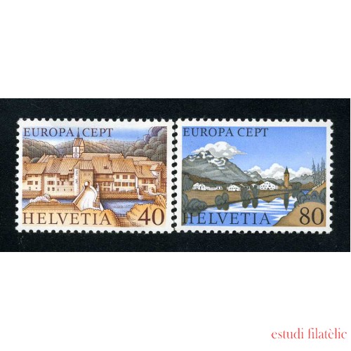 Suiza Switzerland 1024/25 1977 Europa Paisajes MNH