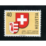 Suiza Switzerland 1071 1978 Jura Ecusson del 23º Canton de la Confederación Escudo MNH