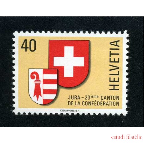 Suiza Switzerland 1071 1978 Jura Ecusson del 23º Canton de la Confederación Escudo MNH