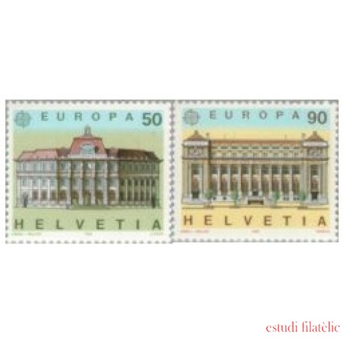 Suiza Switzerland 1347/48 1990 Europa Edificios postales MNH