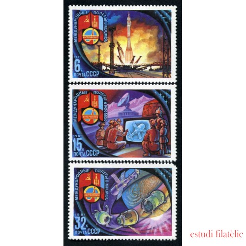 AST/S Rusia 4789/91 1981 Intercosmos Vuelo espacial soviético-mongol MNH