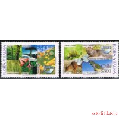 Chile 1662/63 2003 Serie América UPAEP. Flora y Fauna MNH