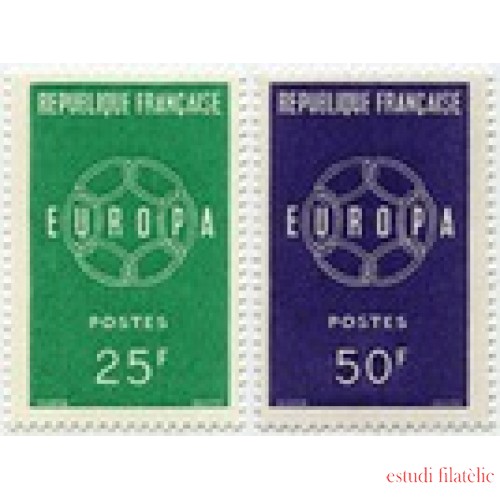 France Francia Nº 1218/19 1959 Europa Lujo