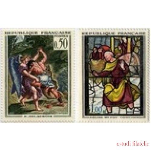 France Francia Nº 1376/77 1963 Obras de arte Lujo