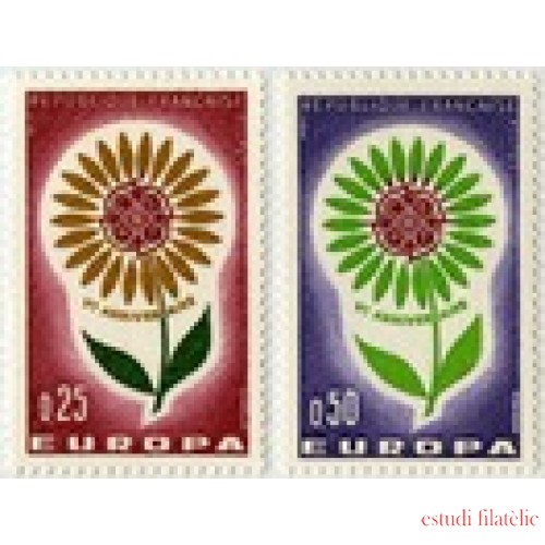 France Francia Nº 1430/31 1964 Europa Lujo