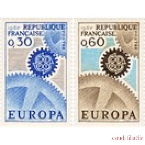 France Francia Nº 1521/22 1967 Europa Lujo