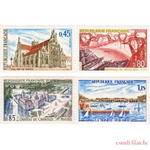 France Francia Nº 1582/85 1969 Serie turística Lujo