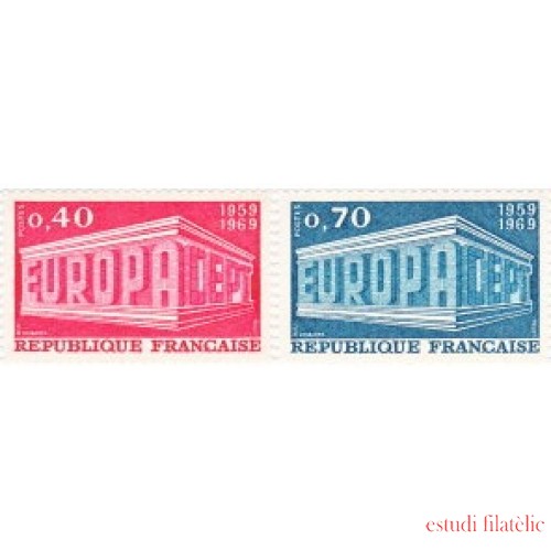 France Francia Nº 1598/99 1969 Europa Lujo