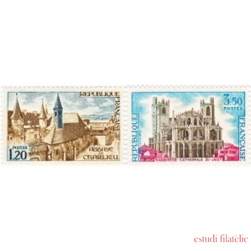 France Francia Nº 1712/13 1972 Serie turística Lujo