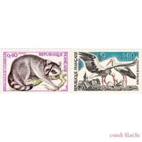 FAU4/S France Francia  Nº 1754/55  1973  Protección de la naturaleza Lujo