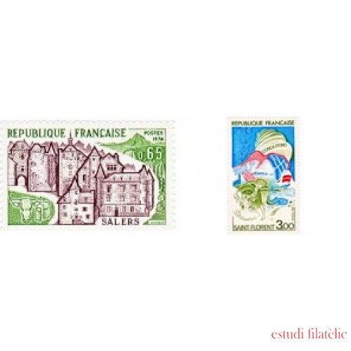 France Francia Nº 1793/94 1974 Serie turística Lujo