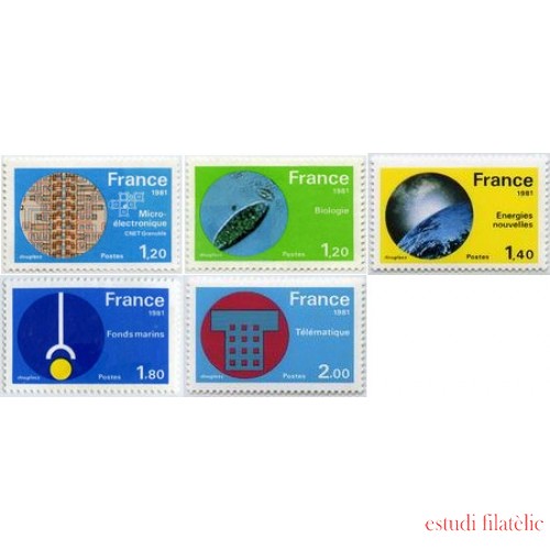 TEN/S France Francia  Nº 2126/30  1981  Serie Grandes logros Lujo