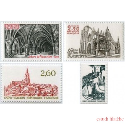 France Francia Nº 2160/63 1981 Serie turística Lujo