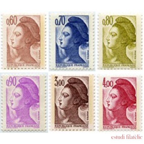 France Francia Nº 2239/44 1982 Libertad Lujo