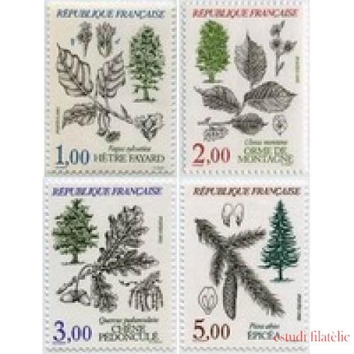 France Francia Nº 2384/87 1985 Flora y fauna de Francia -Árboles- Lujo