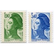 France Francia Nº 2424/25 1986 Libertad Lujo