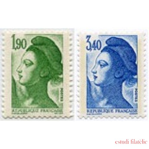 France Francia Nº 2424/25 1986 Libertad Lujo