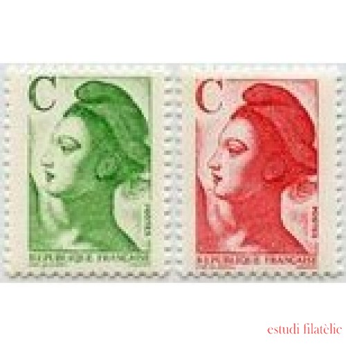 France Francia Nº 2615/16 1990 Liberté , lujo