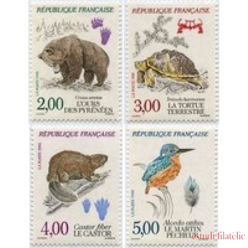 FAU2/S France Francia  Nº 2721/24  1991 Fauna , lujo