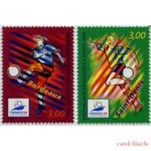 France Francia Nº 3130/31 1998 Fútbol , lujo