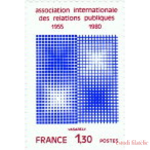 France Francia Nº 2091 1980 25º Aniv. de la Asociación internacional de Rel. públicas Lujo