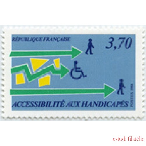 France Francia Nº 2536 1988 Accesibilidad disminuidos, lujo