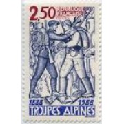 France Francia Nº 2543 1988 Tropas alpinas 