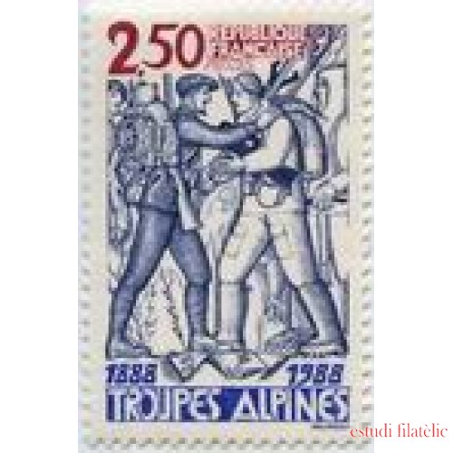 France Francia Nº 2543 1988 Tropas alpinas 