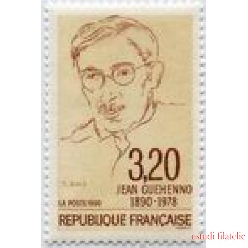 France Francia Nº 2641 1990 Jean Guéhenno , lujo