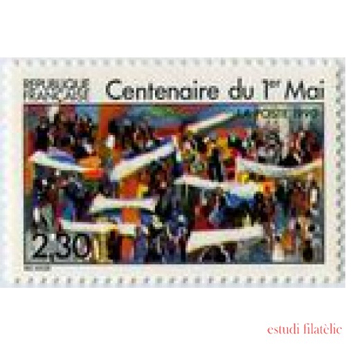 France Francia Nº 2644 1990 Cent. 1 Mayo , lujo