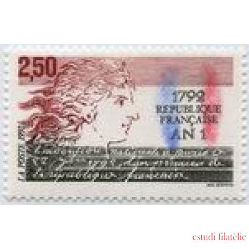 France Francia Nº 2771 1992 República MNH