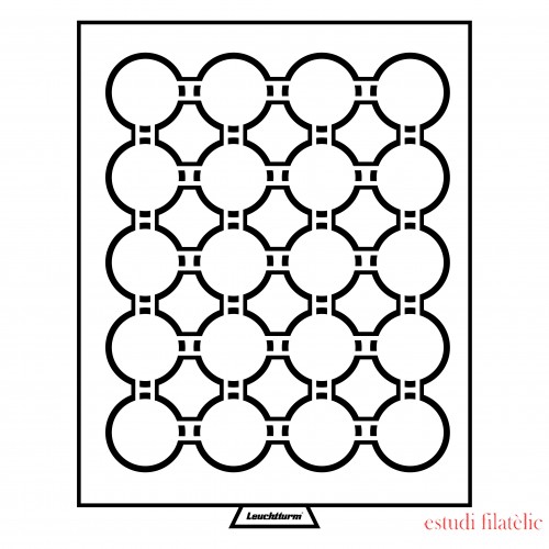 Leuchtturm 302859 Bandeja para monedas 20 divisiones para GRIPS 39, color humo