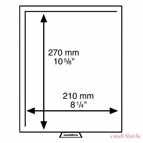 Leuchtturm 303584 Bandeja para monedas sin divisiones 210x270 mm, color humo 