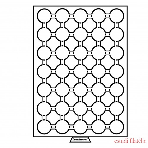 Leuchtturm 304779 Bandeja para monedas 35 divisiones para CAPS 26, gris