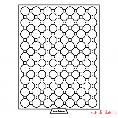 Leuchtturm 306702 Bandeja para monedas 63 divisiones para CAPS 19, color humo