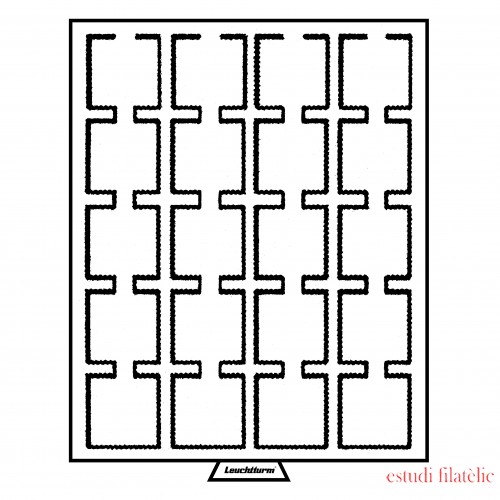 Leuchtturm 310511 Bandeja para monedas 20 divisiones esquinadas 50 x 50 mm, color humo