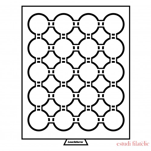 Leuchtturm 312454 Bandeja para monedas 20 divisiones para GRIPS 41, color humo