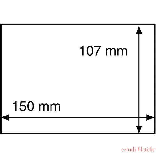 Leuchtturm 313007 Fundas protectoras para cartas y tarjetas postales nuevas 150x107 mm, transparentes