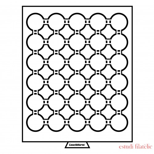 Leuchtturm 315873 Bandeja para monedas 30 divisiones para GRIPS 32, color humo