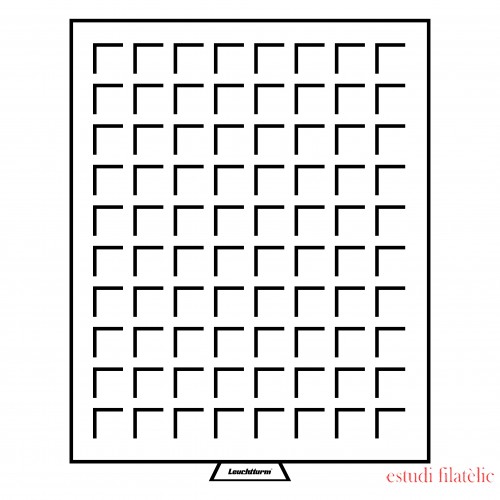 Leuchtturm 316663 Bandeja para monedas 80 divisiones esquinadas hasta 24 mm Ø, color humo